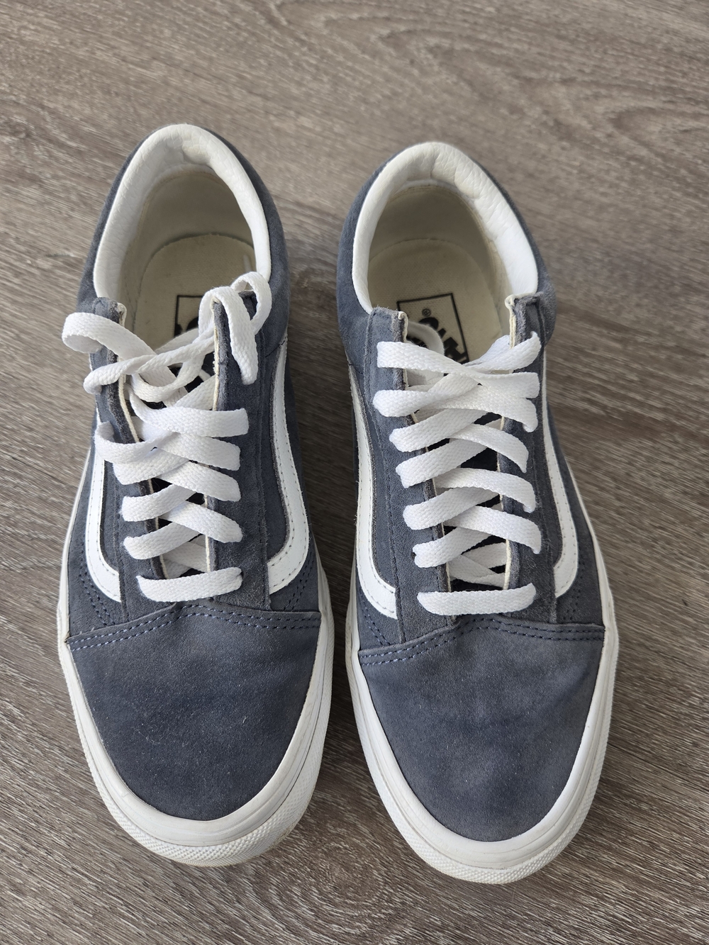 Vans Old Skool Blue Suede Sneakers Water Repellent Womens 7.5 Mens 6
